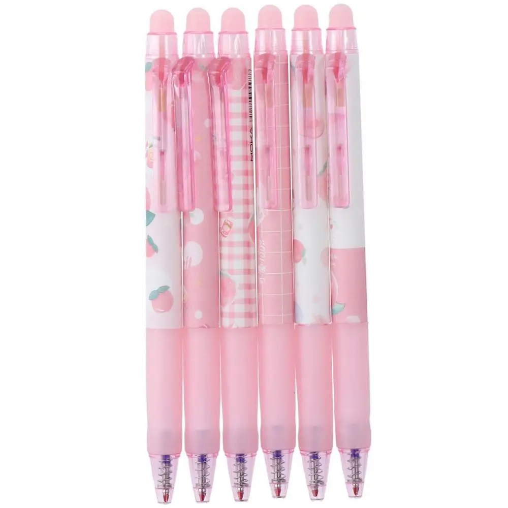 6шт Розовые Милые ручки Креативная Пластиковая Персонализированная ручка Новинка Милые Чернильные ручки Офисные Изображение 1