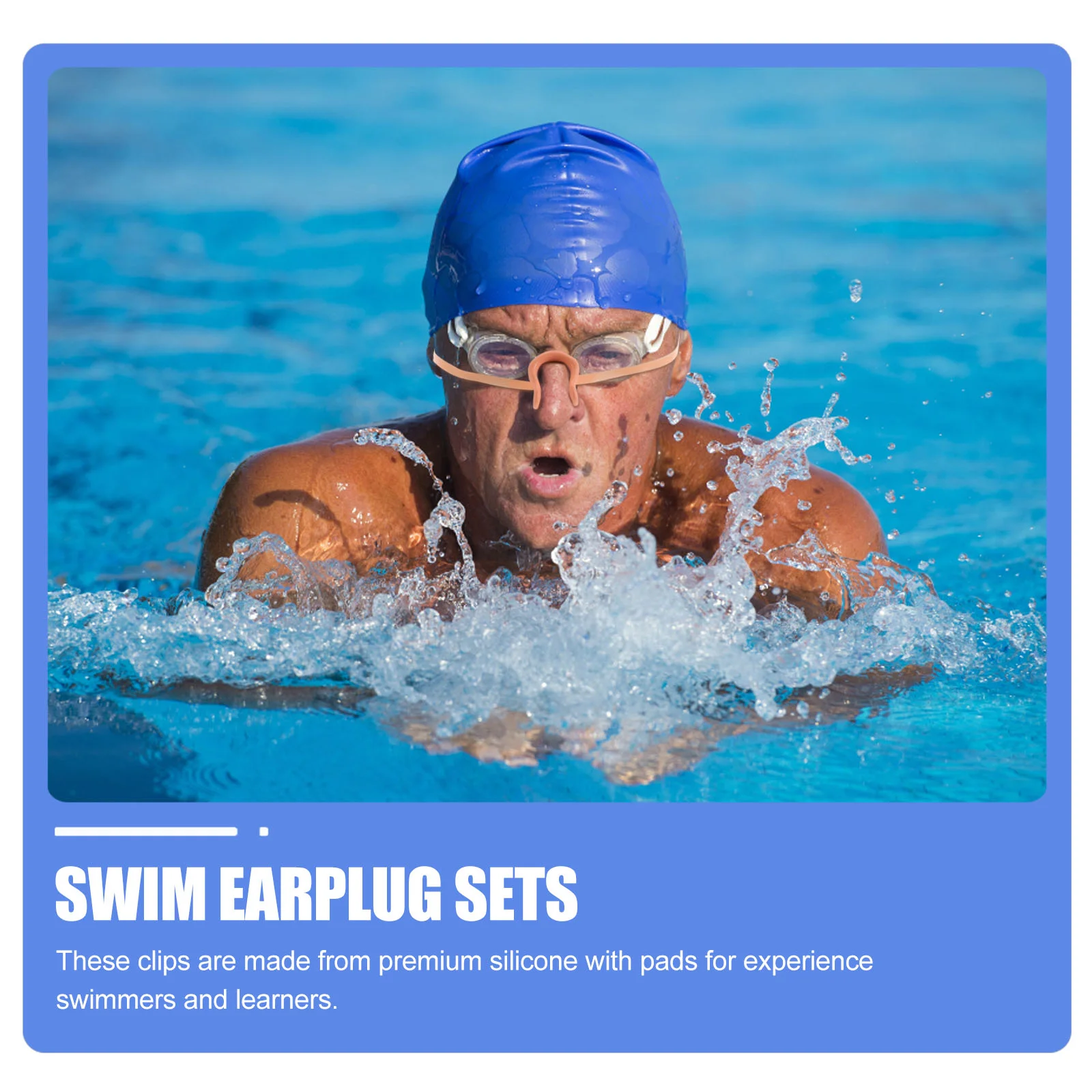 6шт Силиконовый зажим для носа для плавания с ремешком, защищающий нос, аксессуар для плавания для детей и взрослых Изображение 3