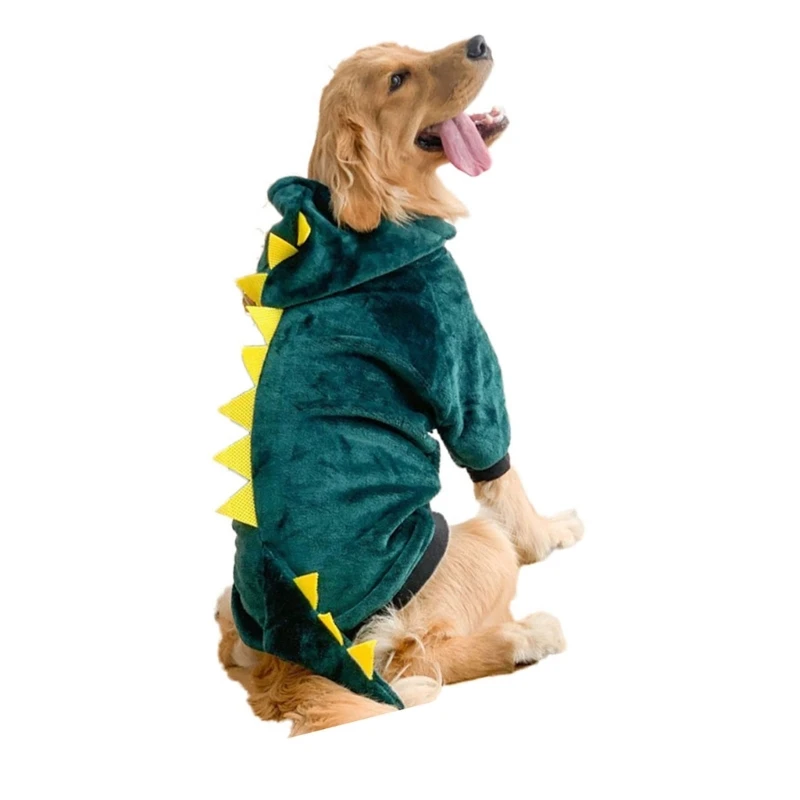 831B Толстовка с капюшоном с Динозавром для собак на тему Хэллоуина Для внутреннего и Наружного использования, Толстовка для Пеших прогулок, Свитер для Собак для Прогулок, Кемпинг Изображение 4