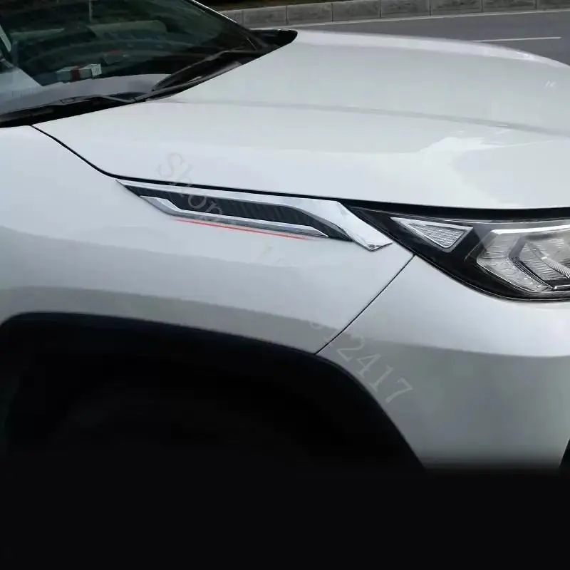 ABS Хромированная Зеркальная Поверхность Автомобиля, Накладка на Жабры Акулы, Наклейка Для Toyota RAV4 2019 -2022 2023 XA50 Аксессуары Изображение 0