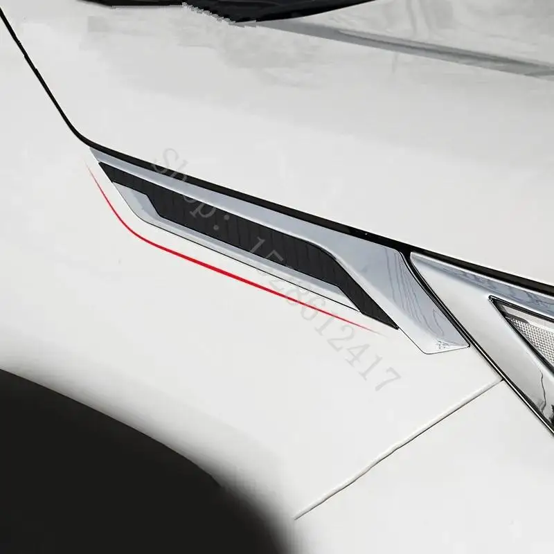 ABS Хромированная Зеркальная Поверхность Автомобиля, Накладка на Жабры Акулы, Наклейка Для Toyota RAV4 2019 -2022 2023 XA50 Аксессуары Изображение 2