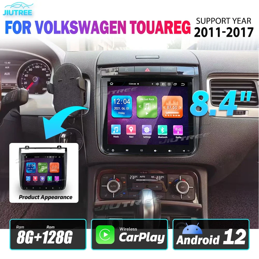Android 12 Для Volkswagen VW TOUAREG 2011 2012-2017 Автомобильный Радиоприемник 128 ГБ Мультимедийный Плеер Авторадио DVD Навигация Стерео GPS 4G Изображение 0