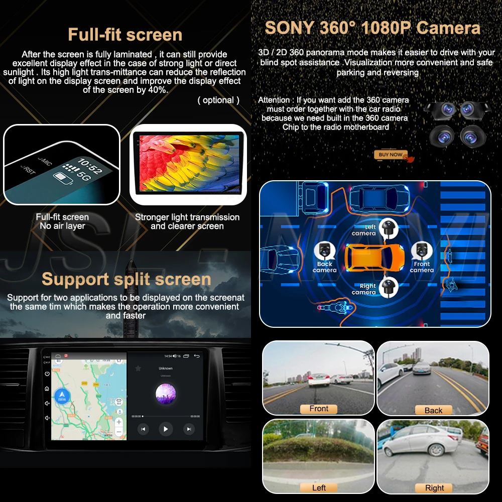 Android 13 Carplay Auto Автомагнитола для Lexus RX300 RX330 RX350 RX400H 2003-2014 Мультимедийный Видеоплеер GPS Навигация Стерео DSP Изображение 5