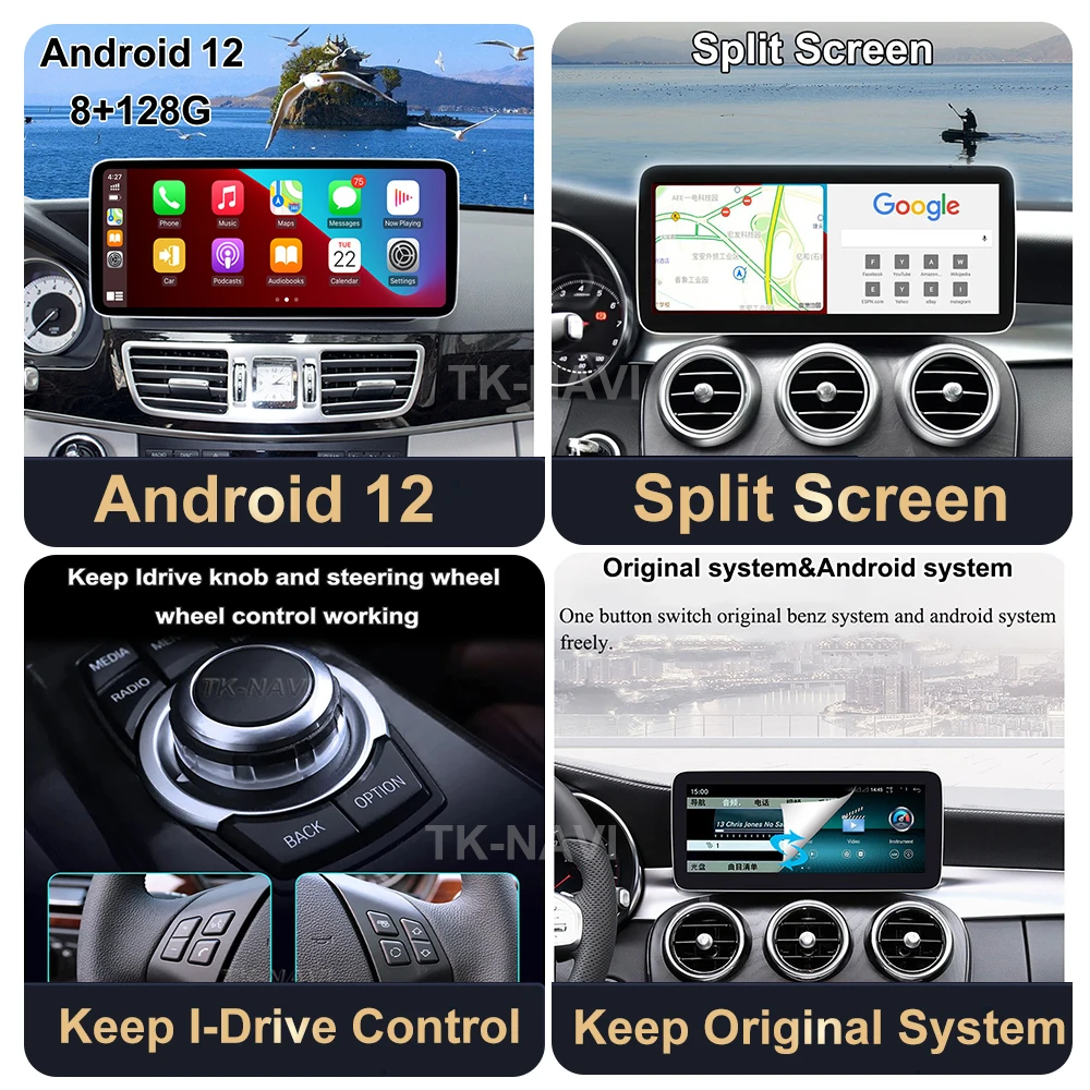 Android 13 Автомобильный Радио Мультимедийный Плеер Для Mercedes Benz A GLA CLA W176 X117 X156 W463 2013-2018 WIFI 4G SIM Экран GPS Carplay Изображение 3