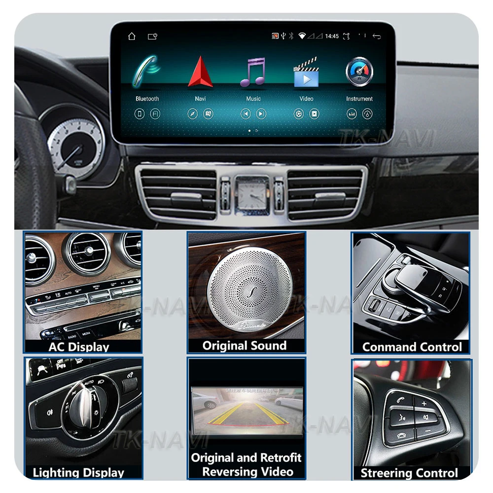 Android 13 Автомобильный Радио Мультимедийный Плеер Для Mercedes Benz A GLA CLA W176 X117 X156 W463 2013-2018 WIFI 4G SIM Экран GPS Carplay Изображение 4