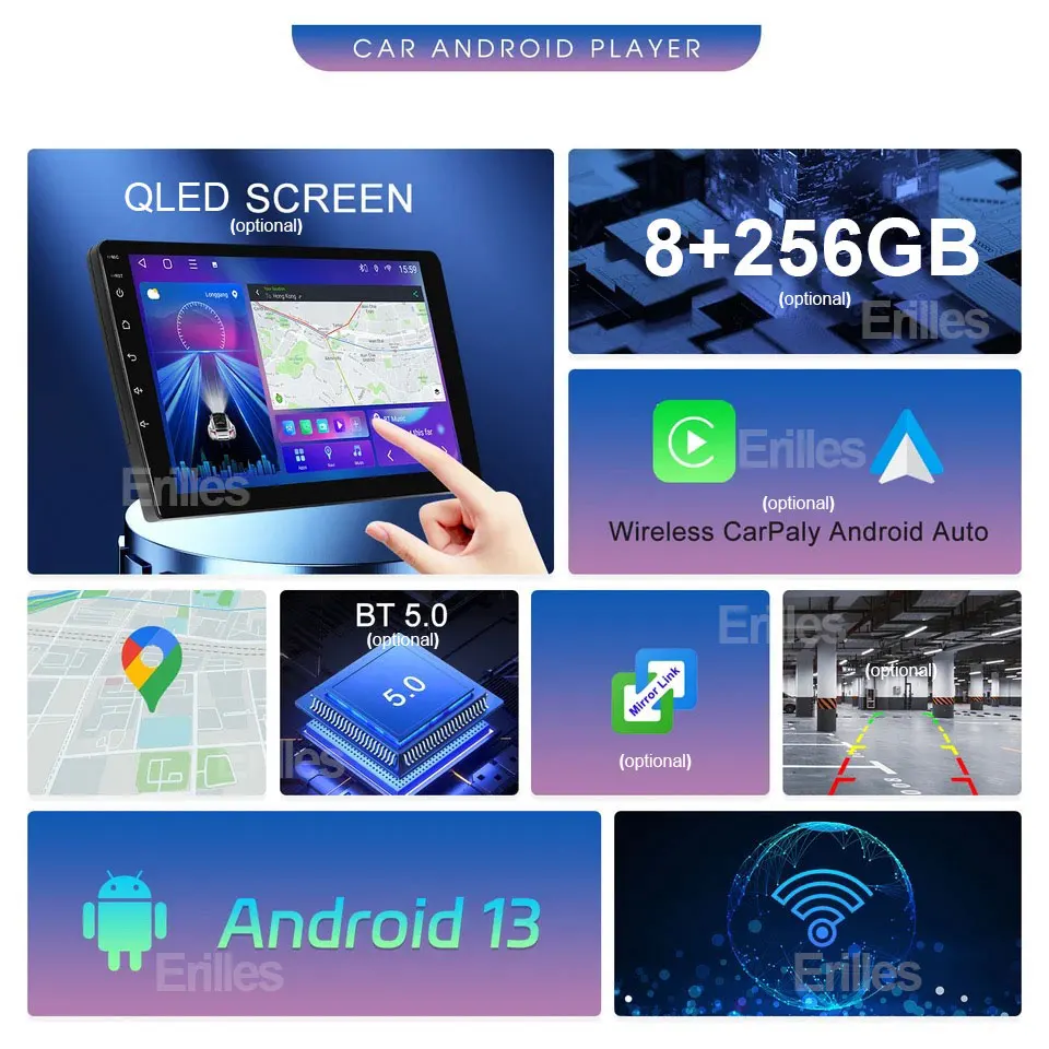 Android 13 Автомобильный Стерео Радио Для Toyota Camry 8 XV 70 2017 2018 2019 2020 Навигация GPS Мультимедийный Плеер Головное Устройство БЕЗ DVD Изображение 1
