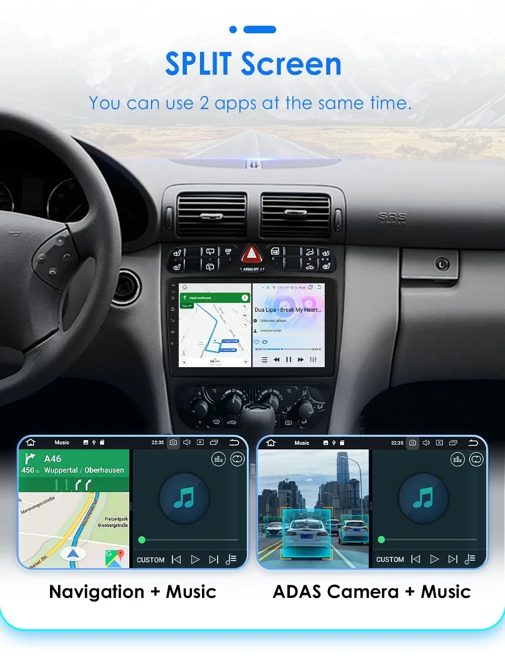 Android Автомобильный Радио Мультимедийный Плеер для Mercedes Benz W203 W168 W463 Viano Vito Vaneo C209 Carplay Экран GPS Стерео Изображение 4