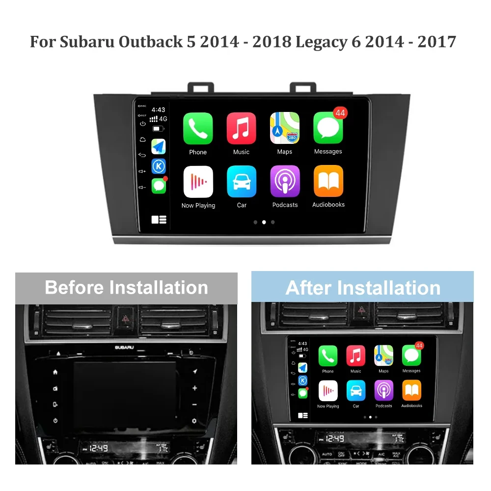 FoCar Радио Мультимедиа Видео GPS Для Subaru Outback 5 2014-2018 Legacy 6 2014-2017 Android 13 Навигация Без 2 Din DVD-плеера Изображение 1