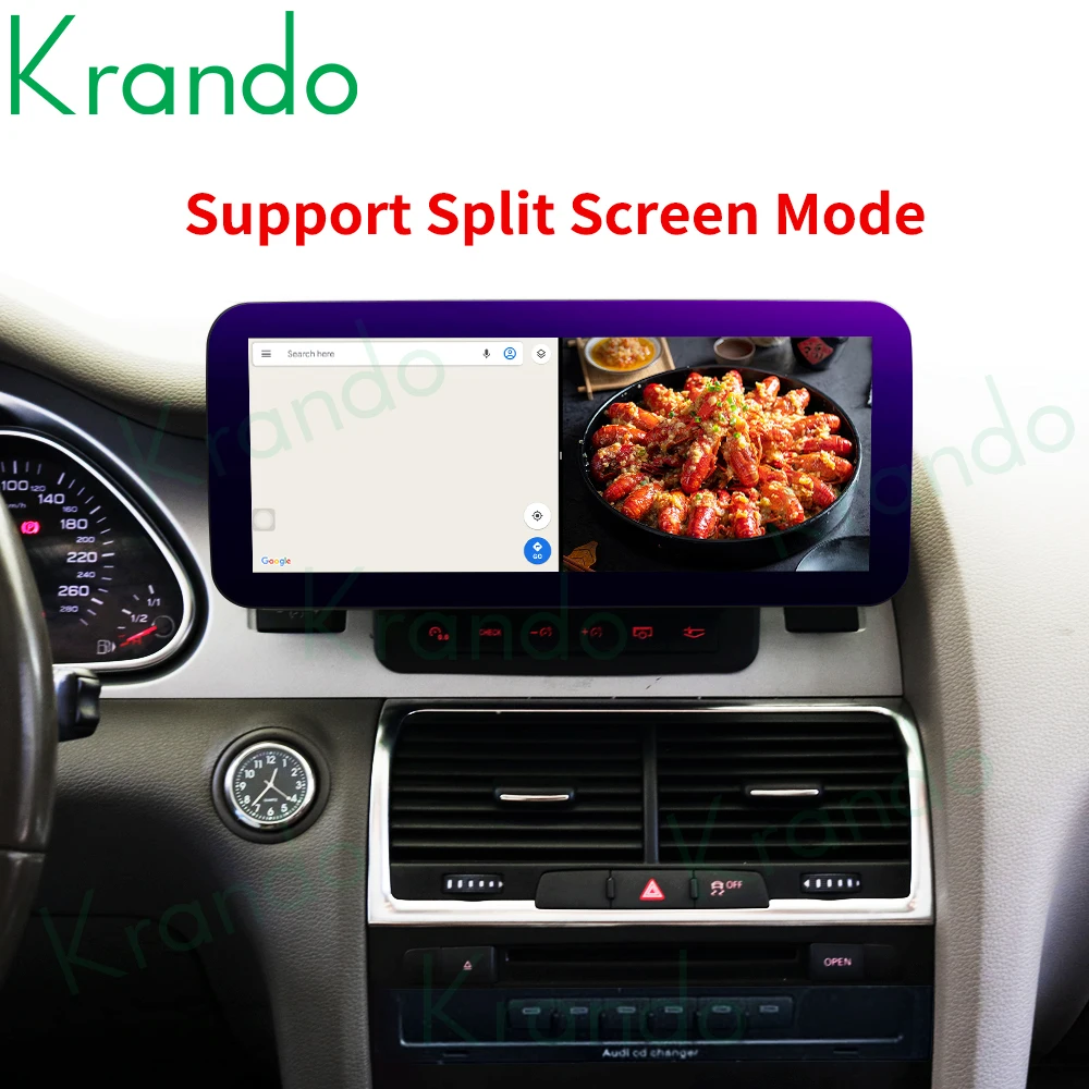 Krando Android 12.0 12.3 Дюймовый IPS Автомобильный Мультимедийный Плеер Для Audi Q7 2005-2015 Авторадио Навигация GPS Беспроводной Carplay Изображение 4