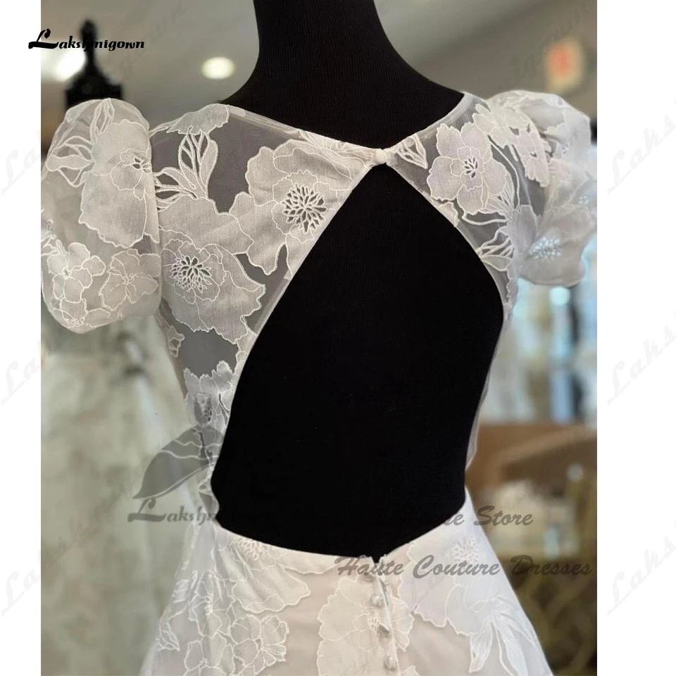 Lakshmigown Princess Кружевное Свадебное Платье В Стиле Бохо Для Женщин Hochzeitskleider 2023 Элегантные Свадебные Пляжные Платья С Открытой Спиной Изображение 1