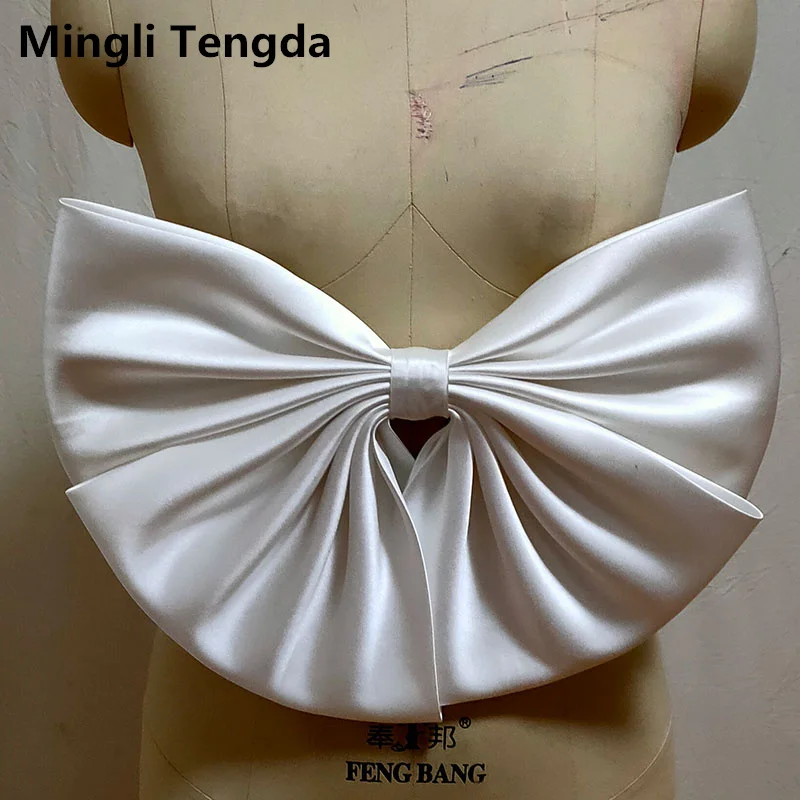 Mingli Tengda Bride Bow Атласные Съемные узлы, Съемные Свадебные Аксессуары, Женский Отдельный пояс с брошью, Модная вечеринка Изображение 1