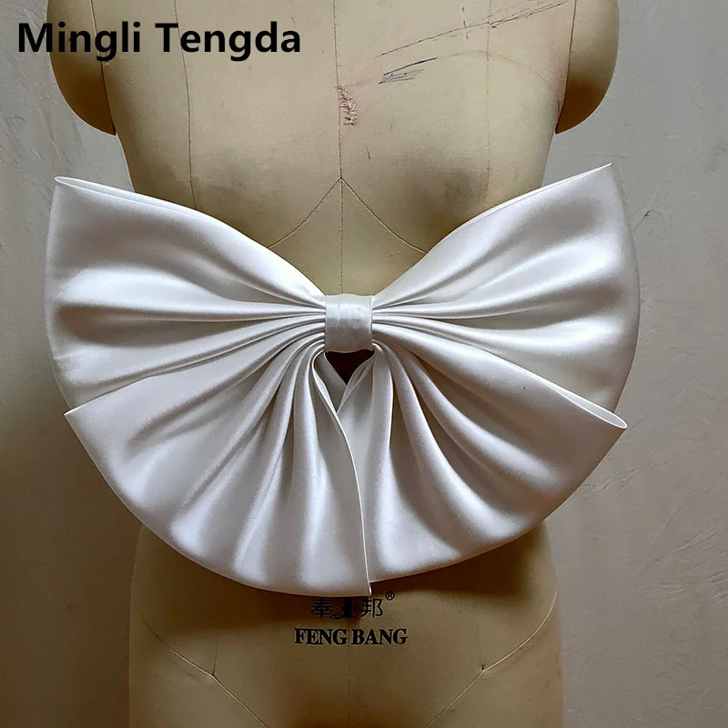 Mingli Tengda Bride Bow Атласные Съемные узлы, Съемные Свадебные Аксессуары, Женский Отдельный пояс с брошью, Модная вечеринка Изображение 2