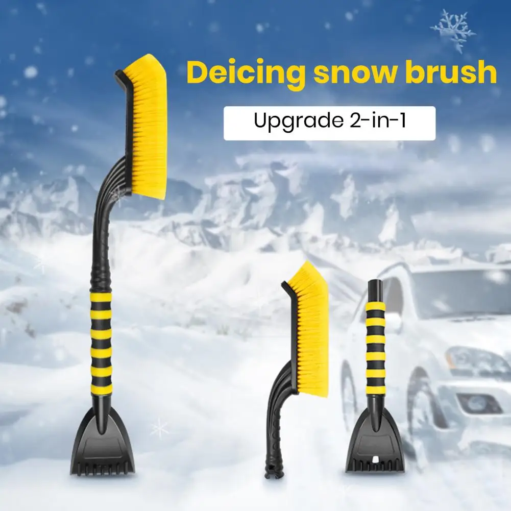 Peva Sponge Grip Snow Brush Эффективная автомобильная щетка для снега, скребок для льда со съемной длинной ручкой, губчатая ручка высокой плотности для авто Изображение 2