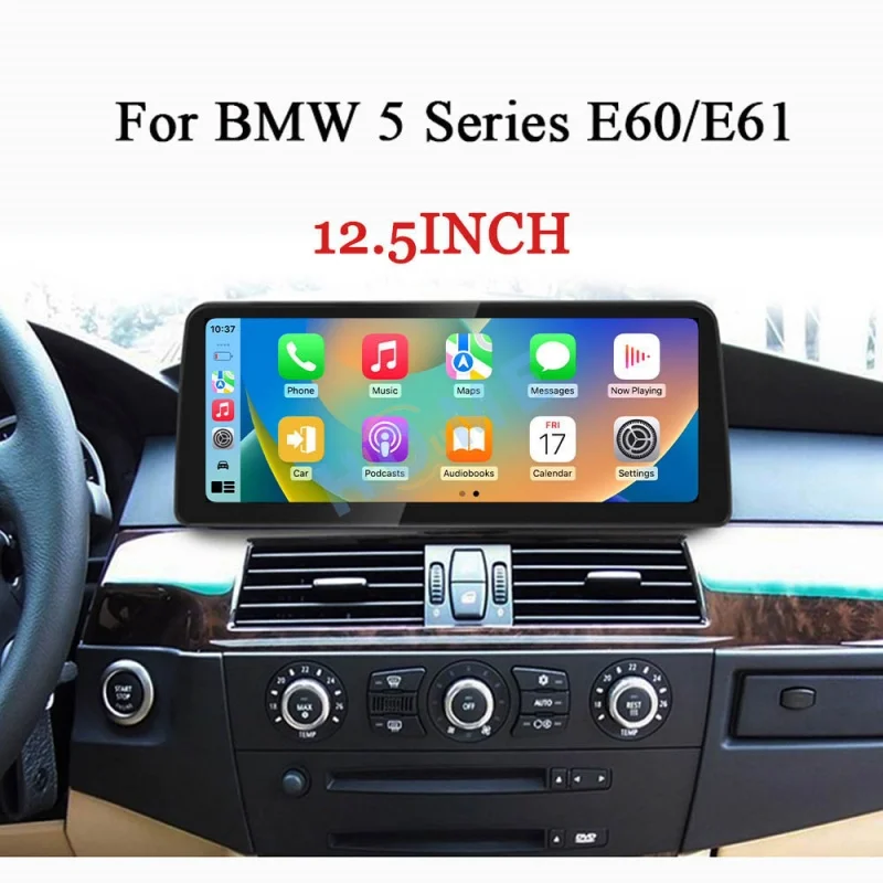 Qualcomm Android 13 GPS Навигационная Система Мультимедийный Видеоплеер Автомобильный Carplay для BMW 3 Серии E90 E91 5 Серии E60 E61 Изображение 1