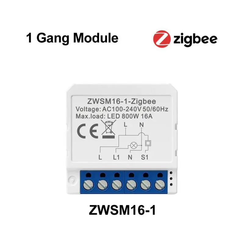 Tuya Smart Zigbee Switch Module 2-Полосное Управление, Умный Дом 1/2/3/4 Gang Automation Breaker Work для Alexa Home Изображение 4