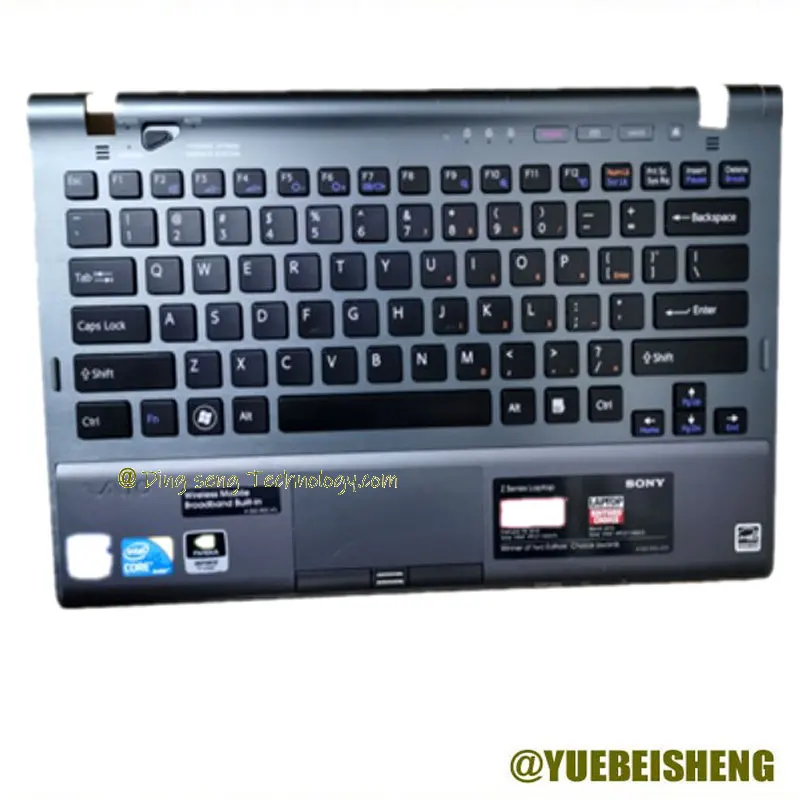 YUEBEISHENG 95% Новинка/org для SONY VAIO VPCZ135FC/R VPCZ128GC/B VPCZ1 упор для рук, верхняя крышка клавиатуры США, Тачпад, темно-серый Изображение 0