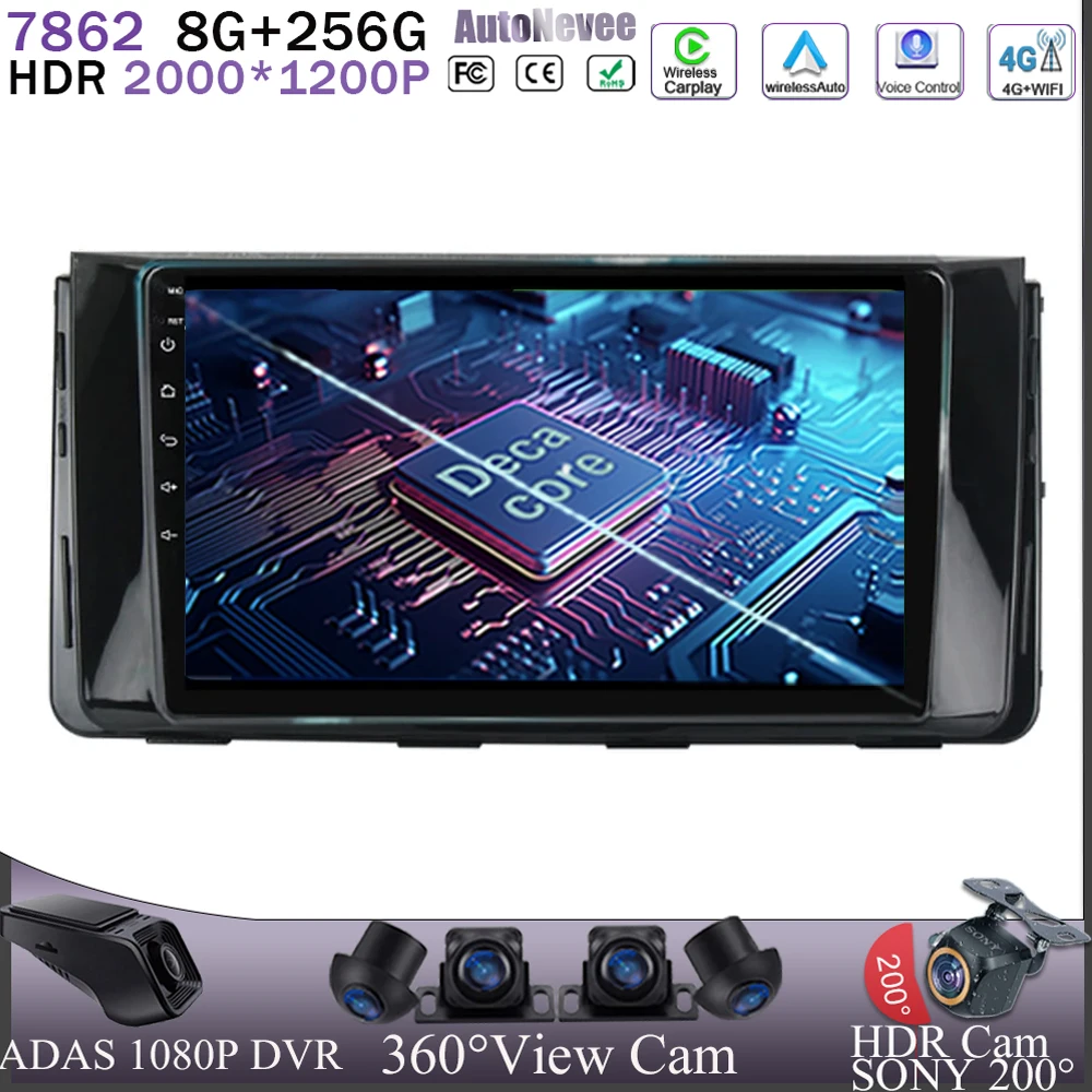 Автомобильное Радио Android 13 Для Hyundai H350 I 2015 2016-2021 Мультимедийное Стерео Головное Устройство QLED 5G Wifi DVD-плеер Без 2Din процессора BT HDR Изображение 0