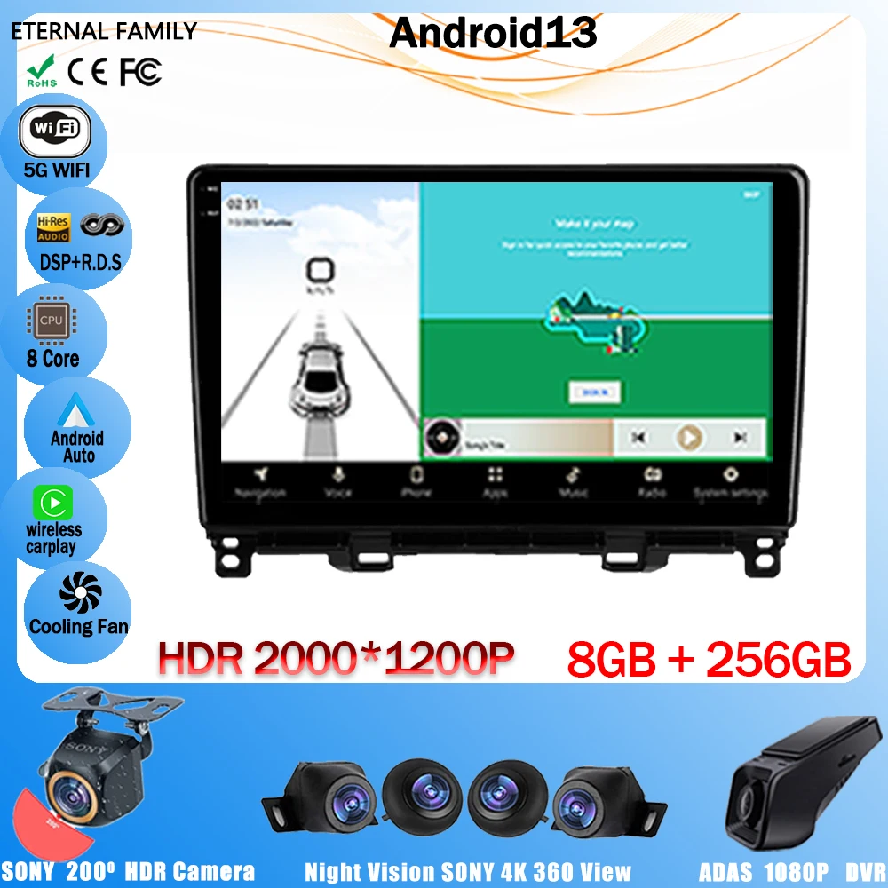 Автомобильное Радио Для Honda Jazz 4 Fit 4 2020 - 2021 Стерео 4G Android 13 Мультимедийный Видеоплеер Навигация GPS Carplay Автоматическое Головное Устройство Изображение 0
