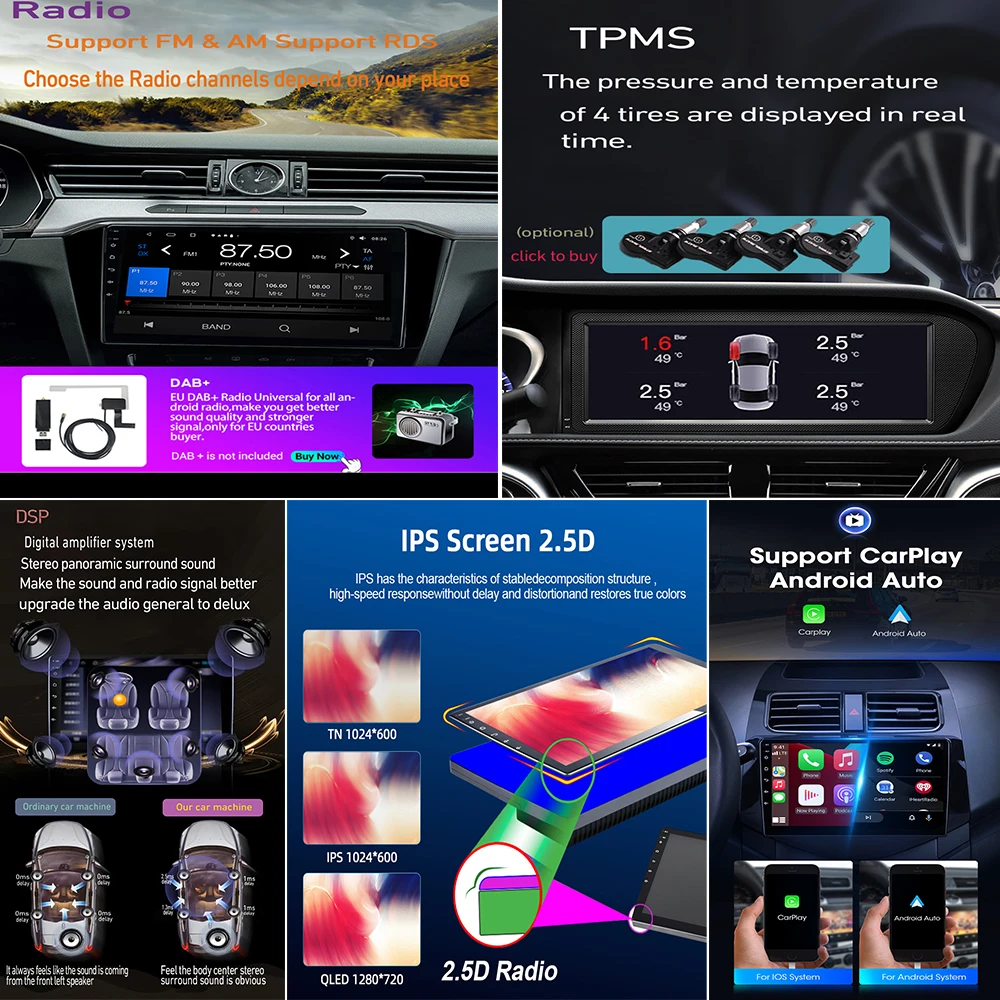 Автомобильное Радио Для Honda Jazz 4 Fit 4 2020 - 2021 Стерео 4G Android 13 Мультимедийный Видеоплеер Навигация GPS Carplay Автоматическое Головное Устройство Изображение 2