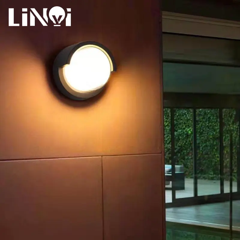 Алюминиевый светодиодный настенный светильник, водонепроницаемый IP65, светильник для крыльца, современный настенный светильник, сад во внутреннем дворе, Балкон, Садовые светильники, уличный настенный светильник Изображение 0