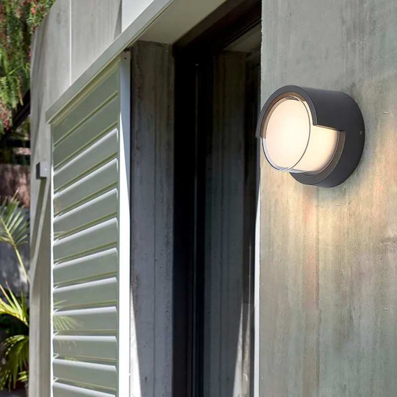 Алюминиевый светодиодный настенный светильник, водонепроницаемый IP65, светильник для крыльца, современный настенный светильник, сад во внутреннем дворе, Балкон, Садовые светильники, уличный настенный светильник Изображение 3