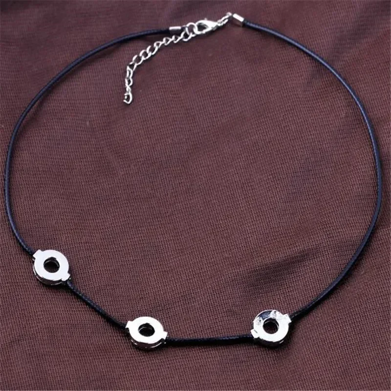 Аниме Японский ниндзя Акацуки Учиха Итачи Ожерелье Подвеска из титановой стали Косплей ожерелье Изображение 0