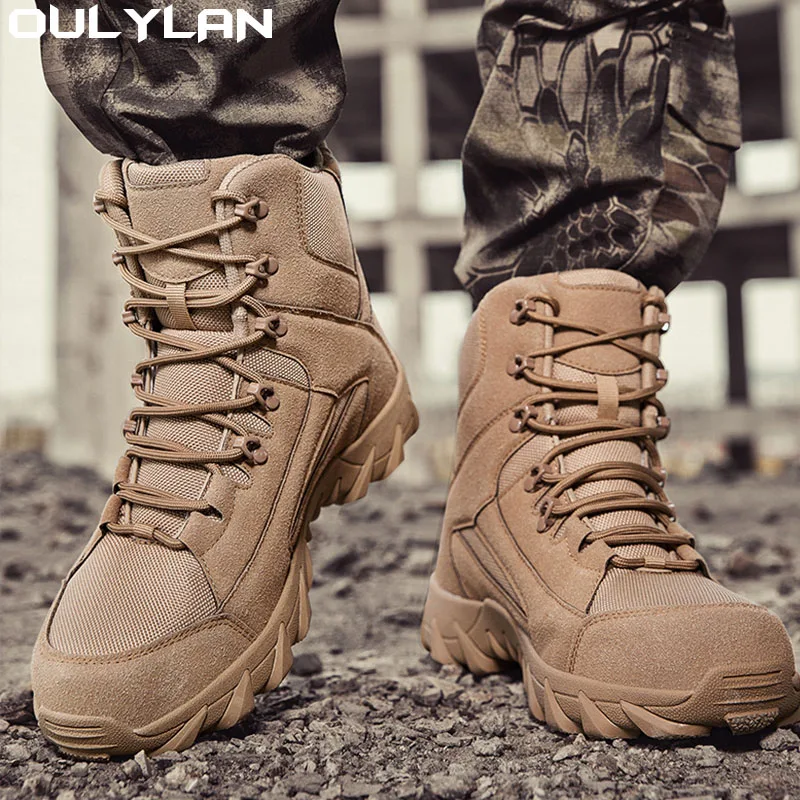 Военная Тактическая Обувь Для Мужчин И Женщин, Зимние Ботинки Для Пустыни, Прочная Тренировочная Обувь, Зимние Уличные Теплые Ботильоны Для Скалолазания Изображение 0