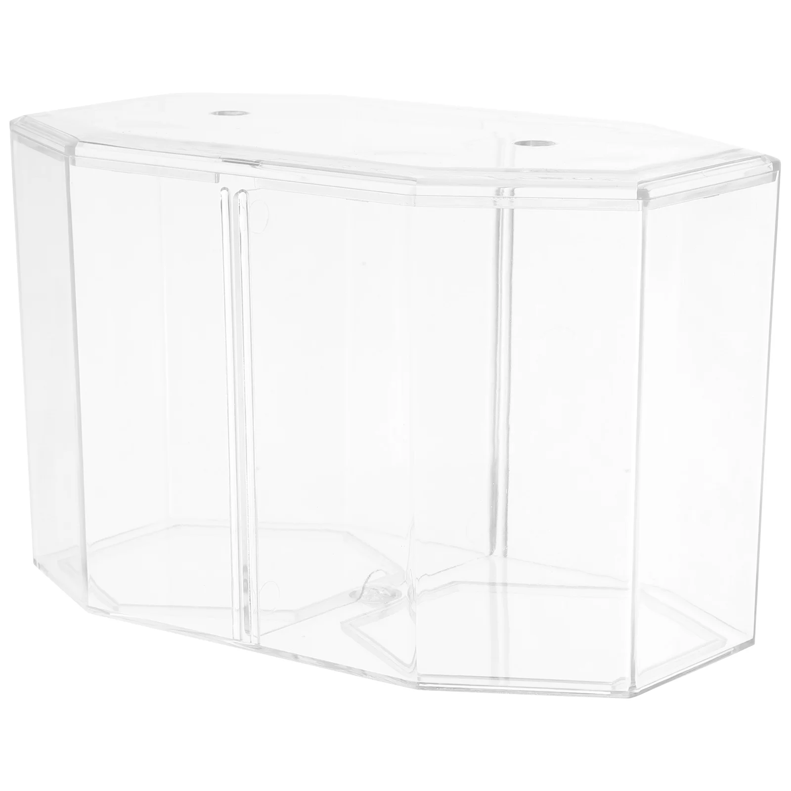 Восьмиугольный контейнер для разведения креветок Бетта, аквариум с золотыми рыбками, акриловая перегородка, прозрачный аксессуар Изображение 0
