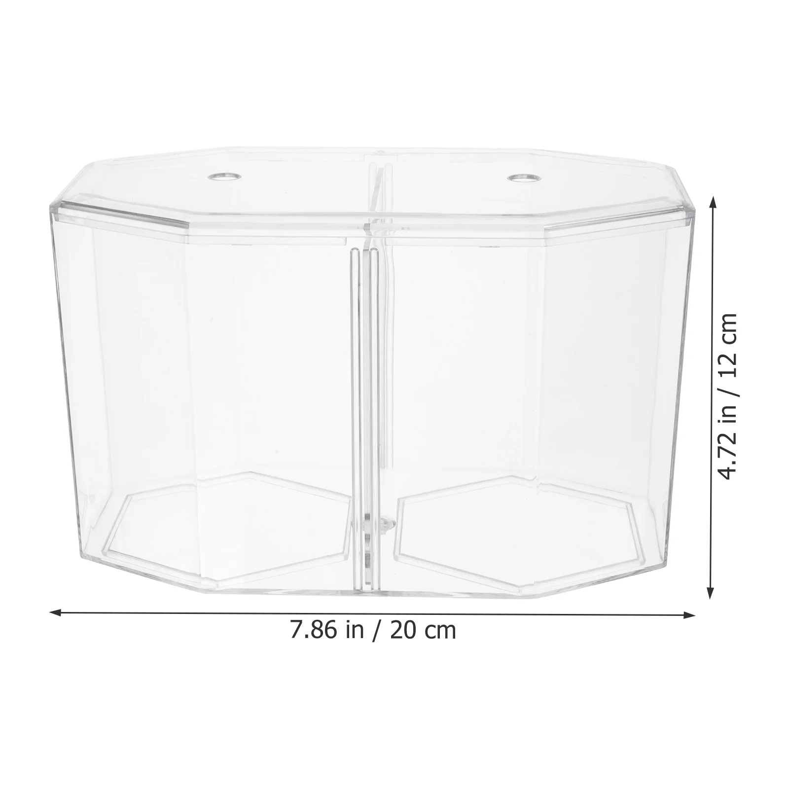 Восьмиугольный контейнер для разведения креветок Бетта, аквариум с золотыми рыбками, акриловая перегородка, прозрачный аксессуар Изображение 1