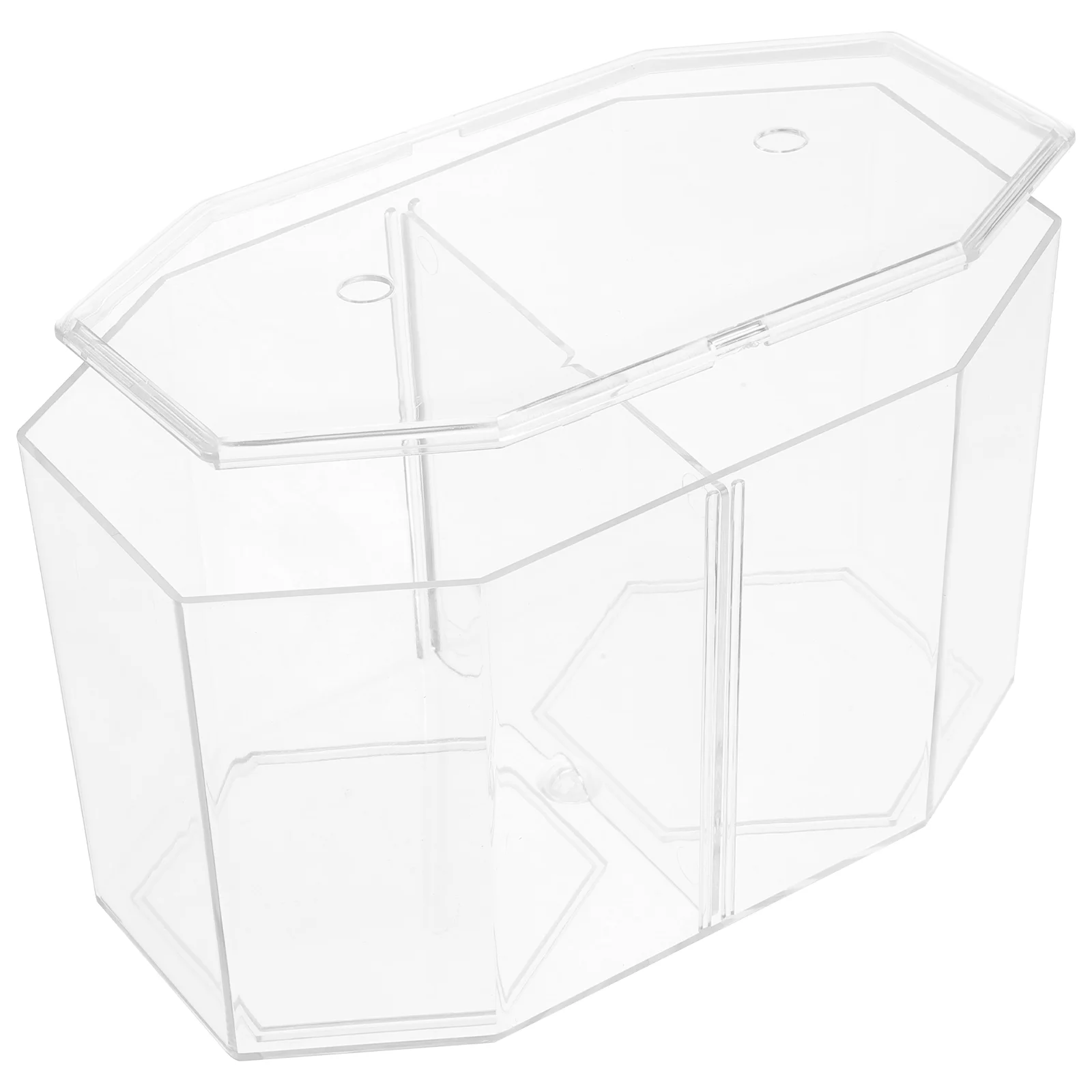 Восьмиугольный контейнер для разведения креветок Бетта, аквариум с золотыми рыбками, акриловая перегородка, прозрачный аксессуар Изображение 5