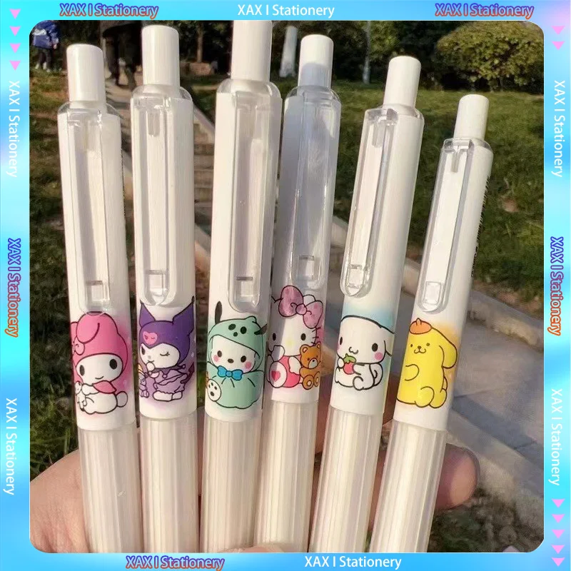 Гелевая ручка St Press в штучной упаковке Sanrio Cinnamoroll Kuromi Cartoon Cute Anime Press Pen Студенческие школьные письменные принадлежности Изображение 1