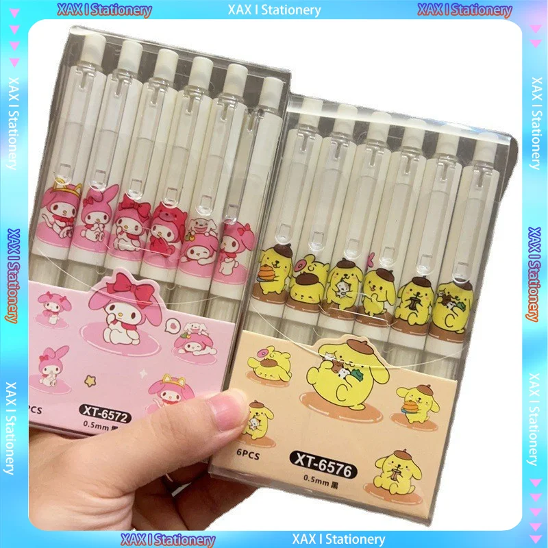 Гелевая ручка St Press в штучной упаковке Sanrio Cinnamoroll Kuromi Cartoon Cute Anime Press Pen Студенческие школьные письменные принадлежности Изображение 2