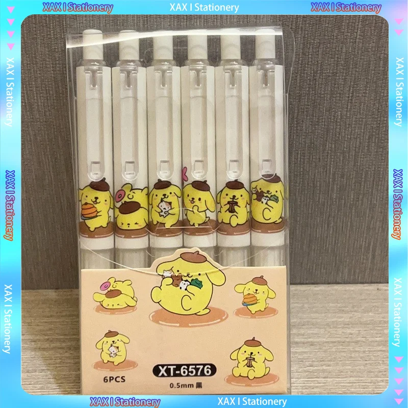 Гелевая ручка St Press в штучной упаковке Sanrio Cinnamoroll Kuromi Cartoon Cute Anime Press Pen Студенческие школьные письменные принадлежности Изображение 5