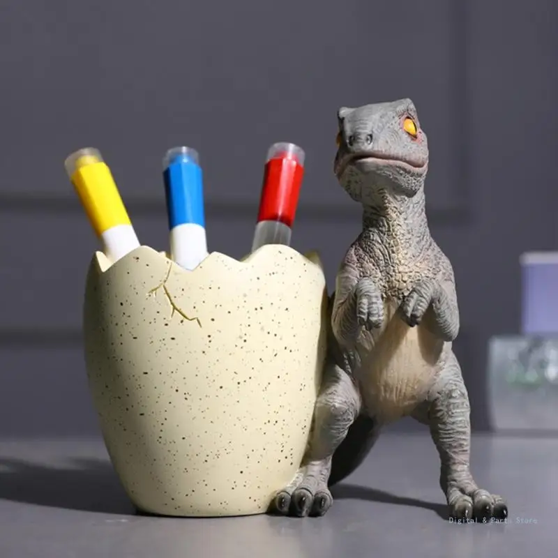Держатель для карандашей с динозавром M17F Настольный декоративный для дома, офиса, школы Изображение 4