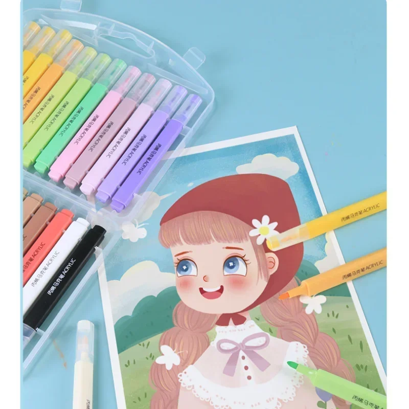 Детская акварельная ручка, моющаяся и нетоксичная, Бесконечные цвета, Акварельные краски, цветные маркеры, принадлежности для рисования, набор цветных ручек Изображение 2