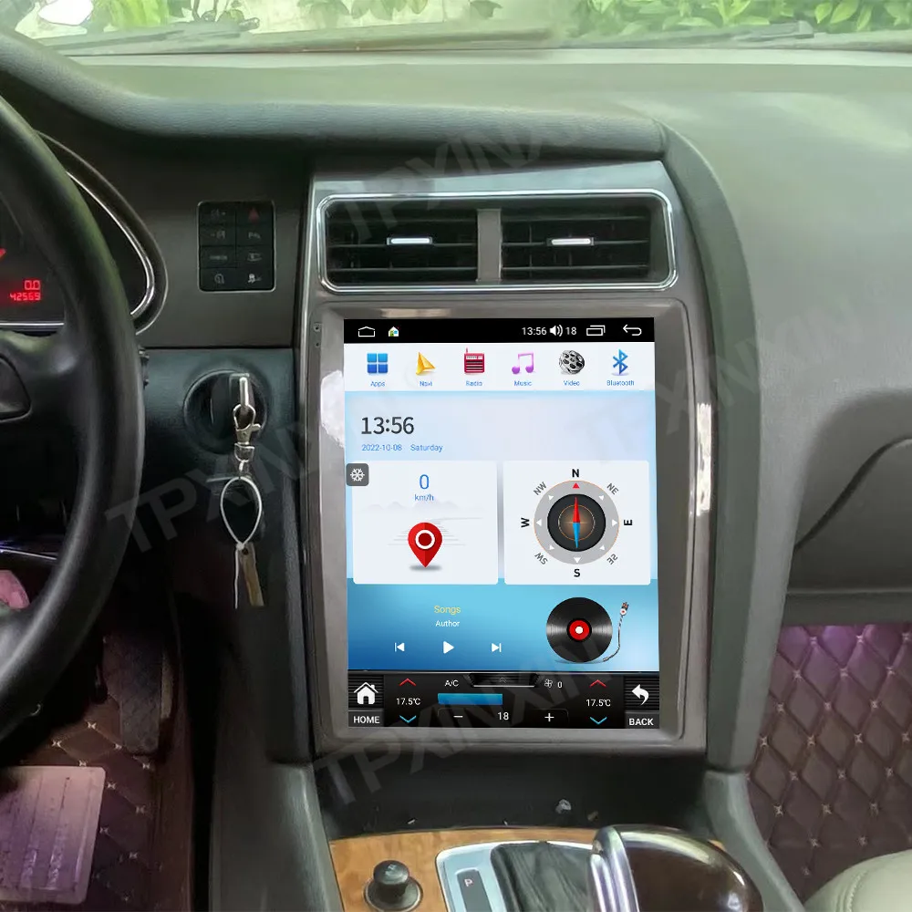 Для Audi Q7 2005-2015 CARPLAY Android 12 Автомобильный Радиоприемник Стереоприемник Авторадио Мультимедийный Плеер GPS Навигация Изображение 1