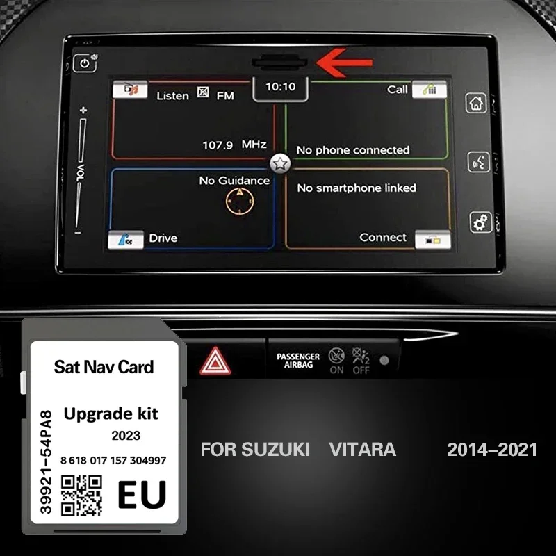 Для Suzuki VITARA 2014 2021 Карта SD-карты Slda 2023 Новая Версия Обновления Навигации Франция Финляндия Испания Изображение 0