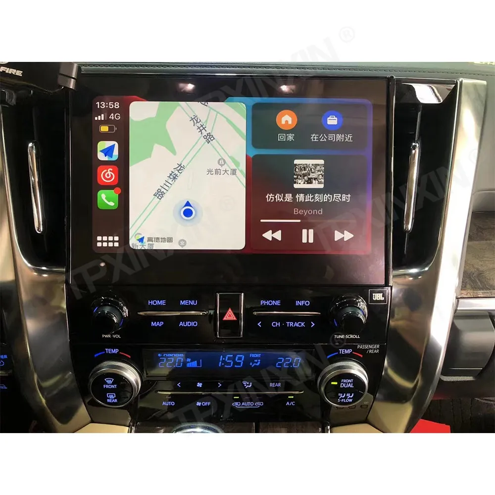 Для Toyota Alphard 30 Vellfire 30 2015-2020 Android Автомагнитола 2Din Стереоприемник Авторадио Мультимедийный Плеер GPS Навигатор Изображение 1