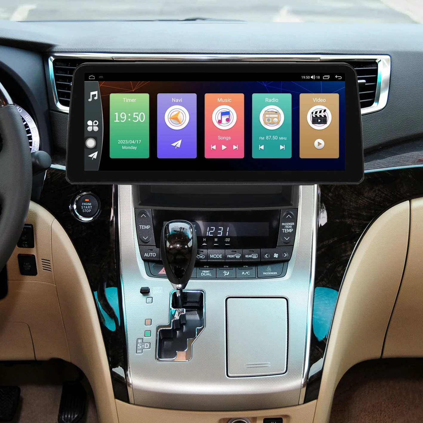 Для Toyota Alphard Vellfire H20 2008 2009 2010 2011 2012 2013 2014 2015 Автомобильное Головное Устройство Android 2K Стерео Мультимедиа GPS Navi Auto Изображение 0