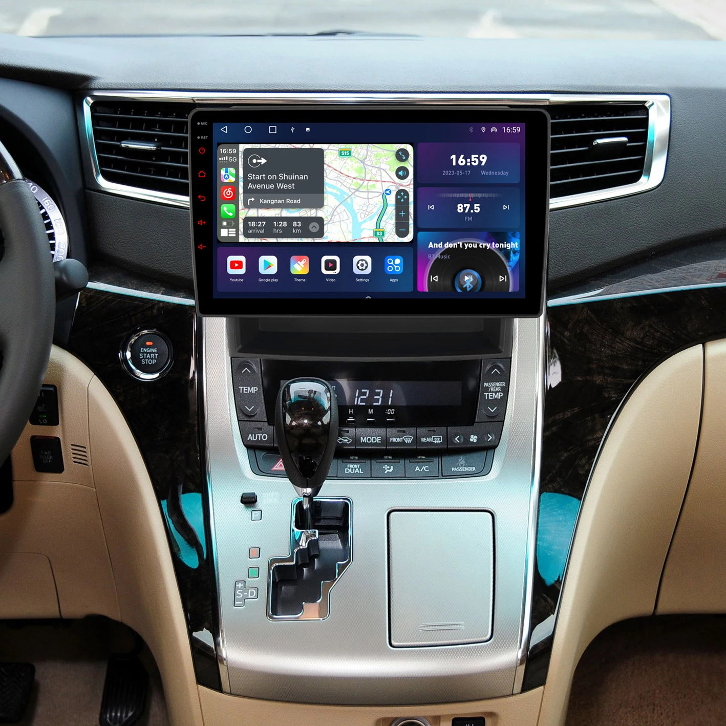 Для Toyota Alphard Vellfire H20 2008 2009 2010 2011 2012 2013 2014 2015 Автомобильное Головное Устройство Android 2K Стерео Мультимедиа GPS Navi Auto Изображение 2