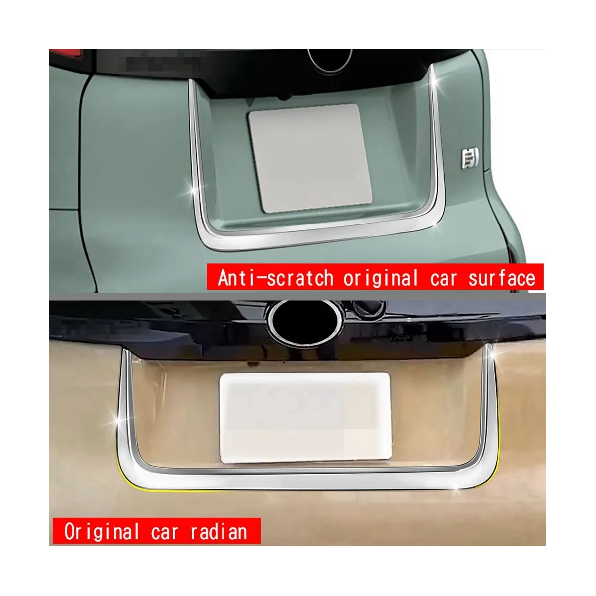 Для Toyota SIENTA 10 серии 2022 2023, Серебристый ABS, накладка на заднюю дверь, накладка на багажник, накладка на заднюю дверь Изображение 4