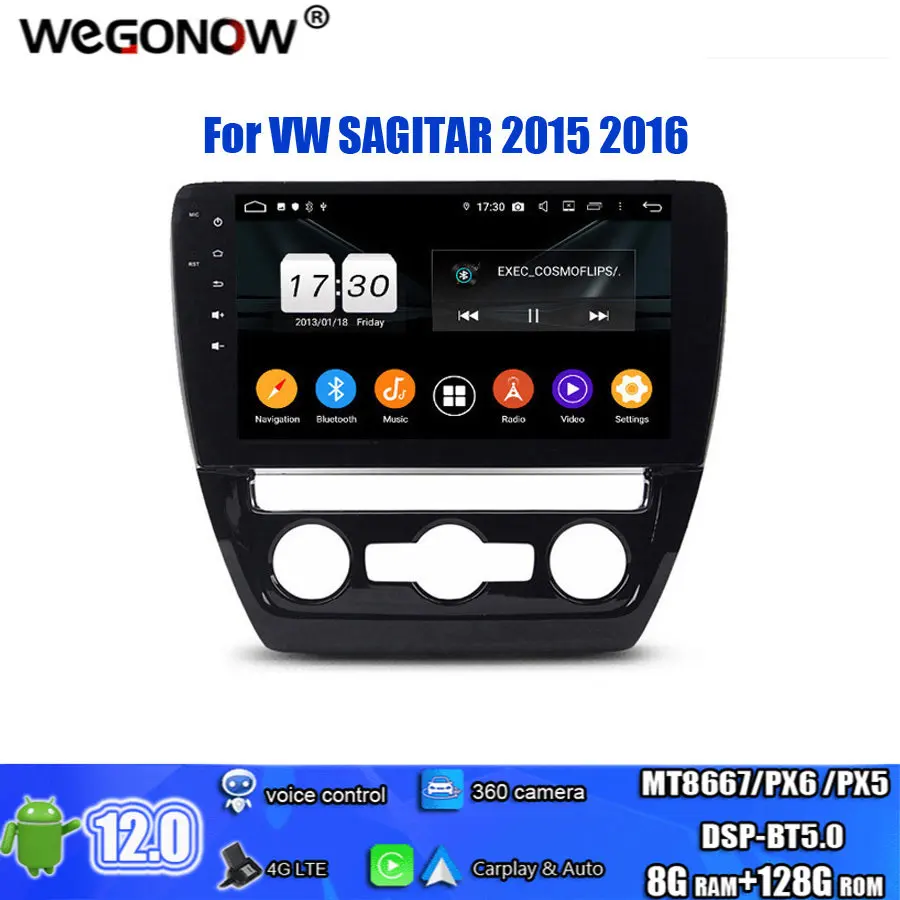 Для VW SAGITAR 2015 2016 DSP HD TDA7851 Android 12,0 8 ГБ ОЗУ 128 ГБ ПЗУ 8 ЯДЕРНЫЙ автомобильный DVD-плеер GPS карта RDS радио wifi Bluetooth5.0 Изображение 0