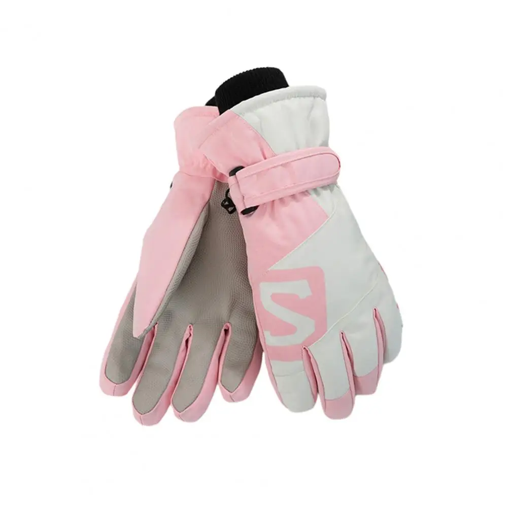 Женские перчатки с полными пальцами, погодные женские перчатки, зимние женские лыжные перчатки, ветрозащитные водонепроницаемые, из утолщенного плюша для мотоциклов Изображение 0