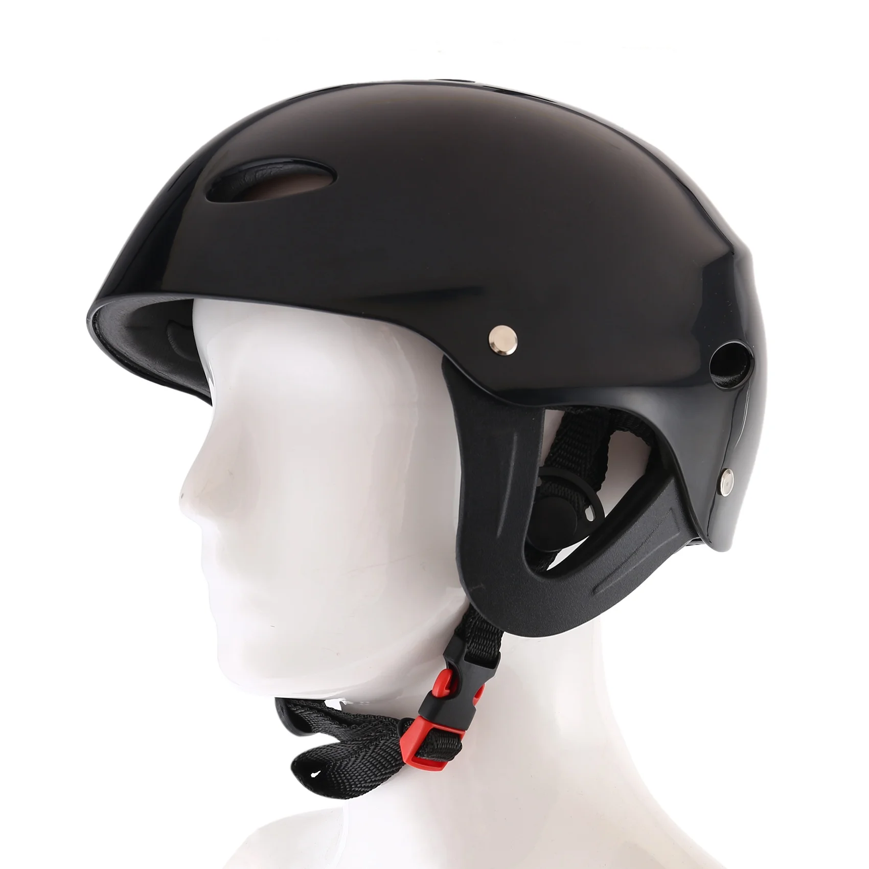 Защитный Шлем с 11 Дыхательными Отверстиями для Водных Видов Спорта Каяк Каноэ Гребля для Серфинга - Черный Изображение 0