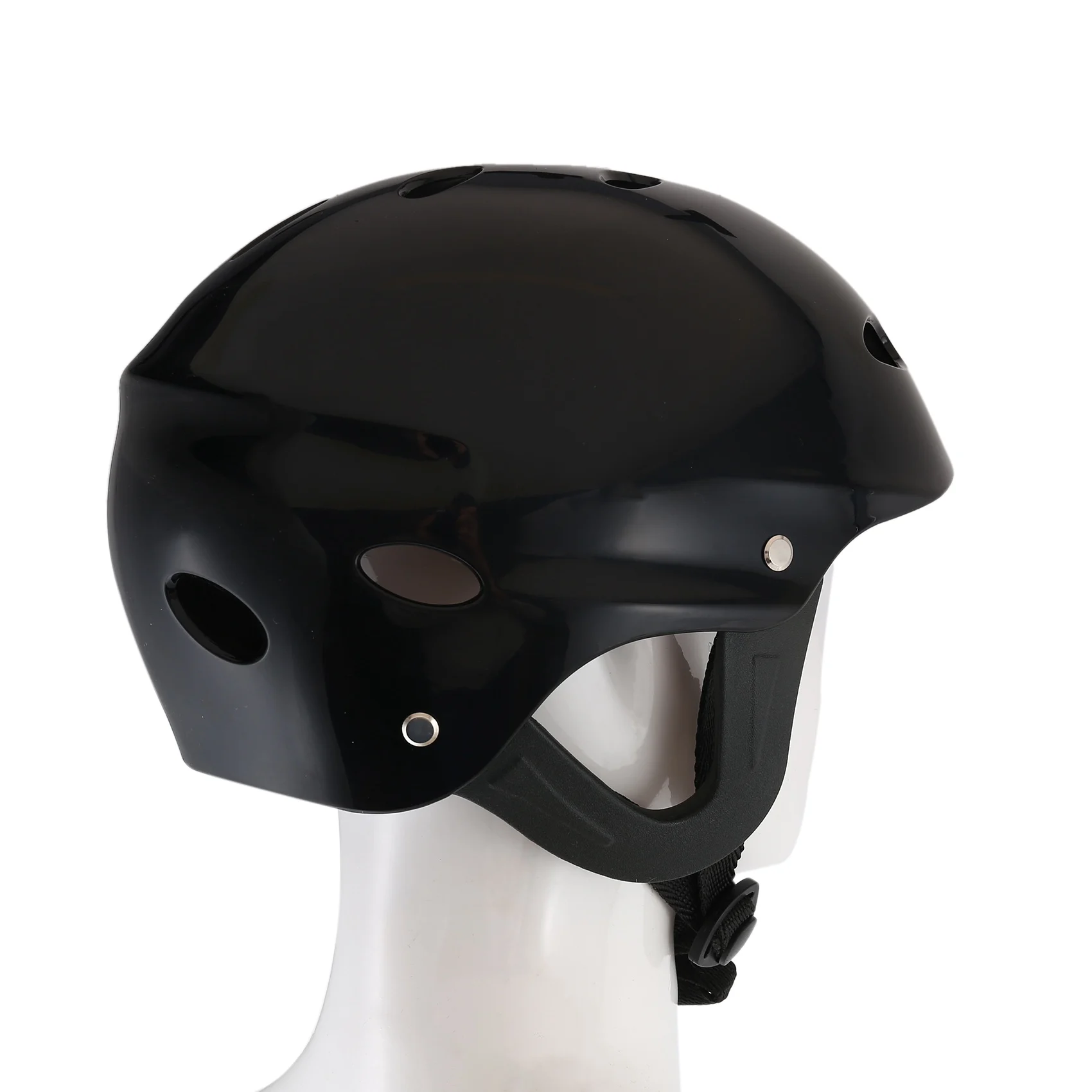 Защитный Шлем с 11 Дыхательными Отверстиями для Водных Видов Спорта Каяк Каноэ Гребля для Серфинга - Черный Изображение 2