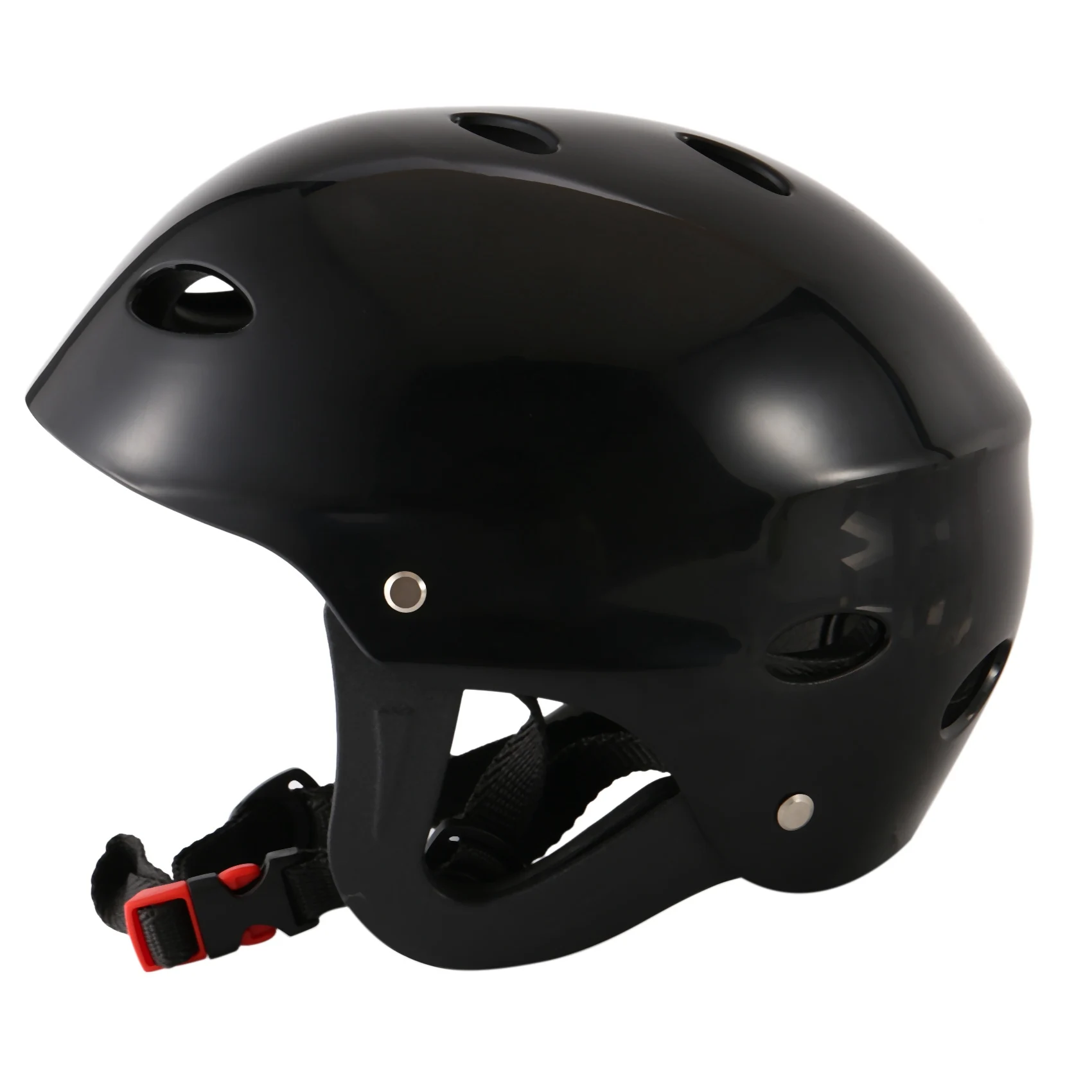 Защитный Шлем с 11 Дыхательными Отверстиями для Водных Видов Спорта Каяк Каноэ Гребля для Серфинга - Черный Изображение 3