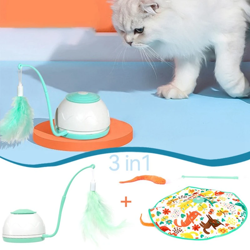 Игрушка для кошек с электроприводом, электронная игрушка для домашних животных, автоматические 4 режима для кошек Изображение 5