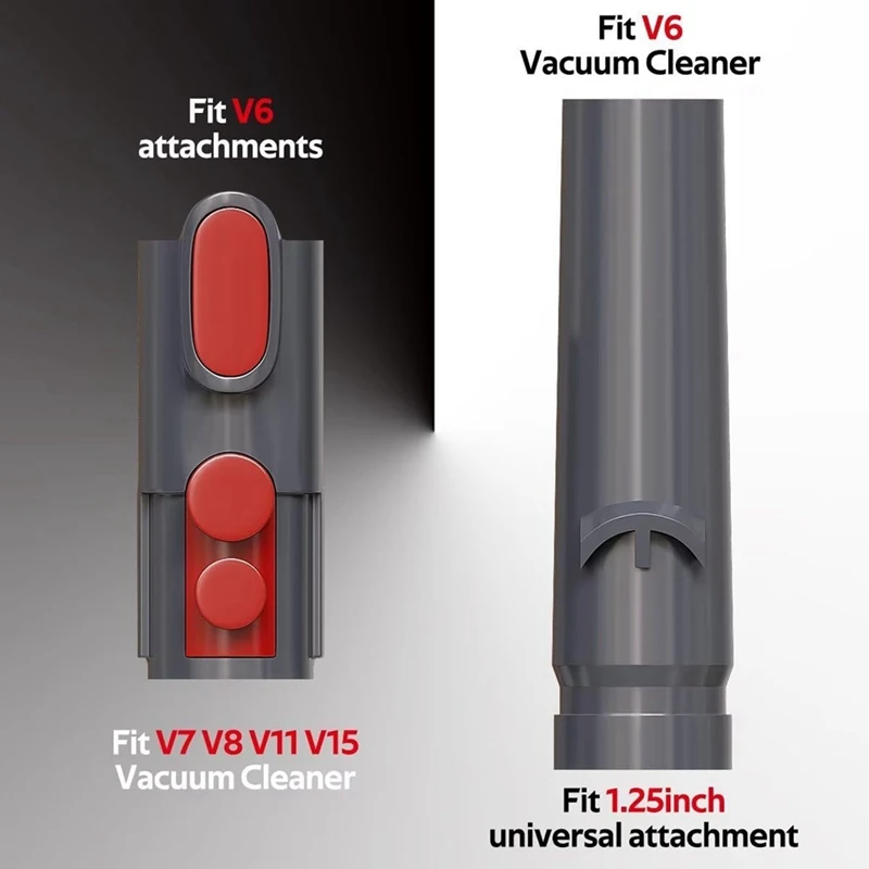 Комплект вакуумных насадок, запчасти для Dyson V15, V12, V11, V10, V7, V8, с гибким удлинительным шлангом и вакуумными насадками Изображение 5