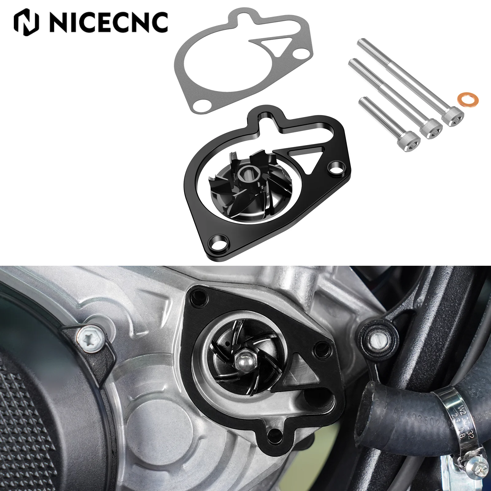 Комплект прокладок крыльчатки охладителя водяного насоса для мотоцикла NiceCNC для GasGas EC300 EC250 EC EX MC 125 250 300 2024 Изображение 0