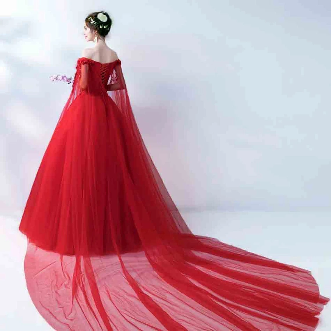 Королевское вечернее платье для женщин, блестящее вечернее платье, Прозрачное верхнее платье для выпускного вечера, расшитое бисером Свадебное платье, свадебное платье из тюля в стиле бохо. Изображение 1